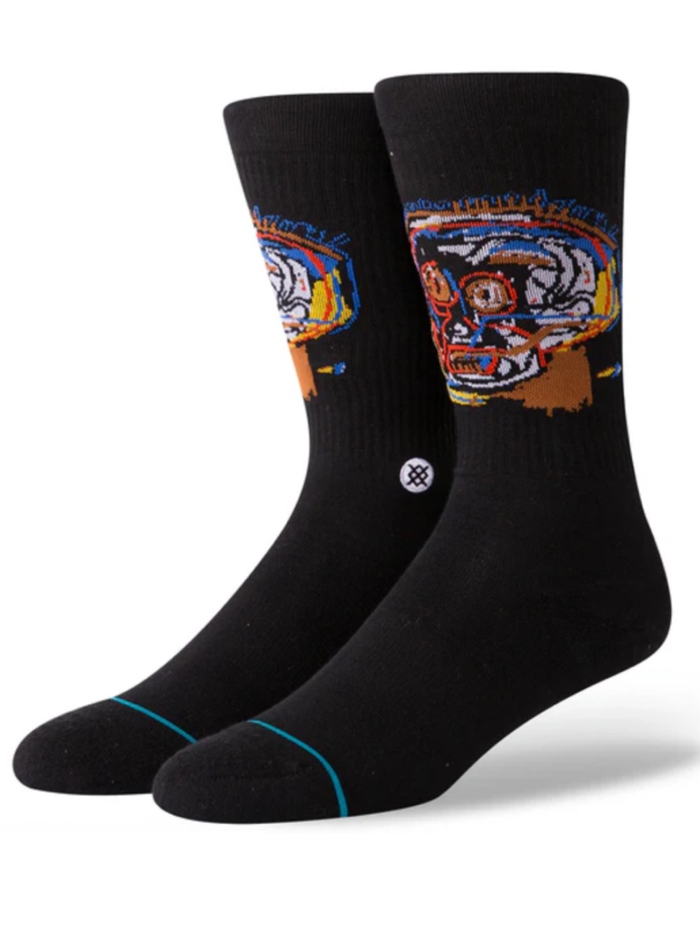 Stance BASQUIAT HEAD CASE Crew Socks Graffiti MEDIUM M NEW